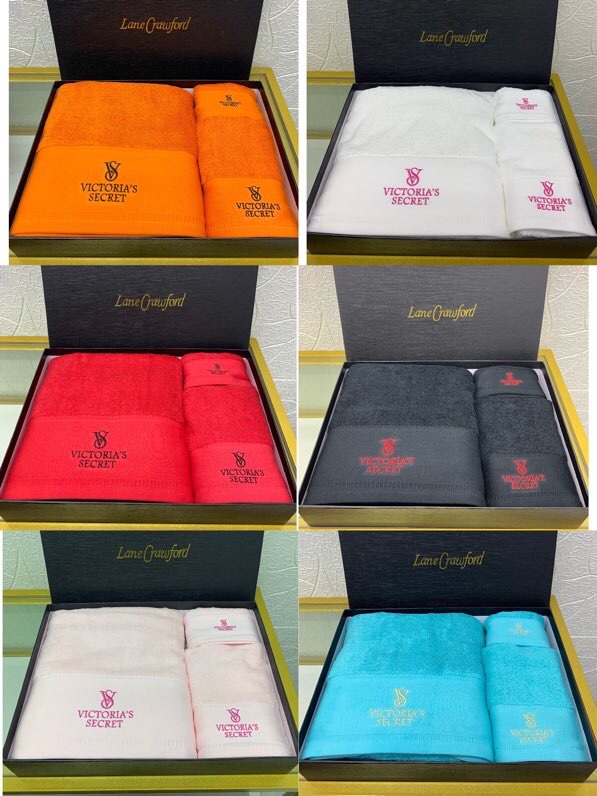 Victoria’secret 浴巾70X140cm 毛巾40X80cm 小方巾30X30cm QY12