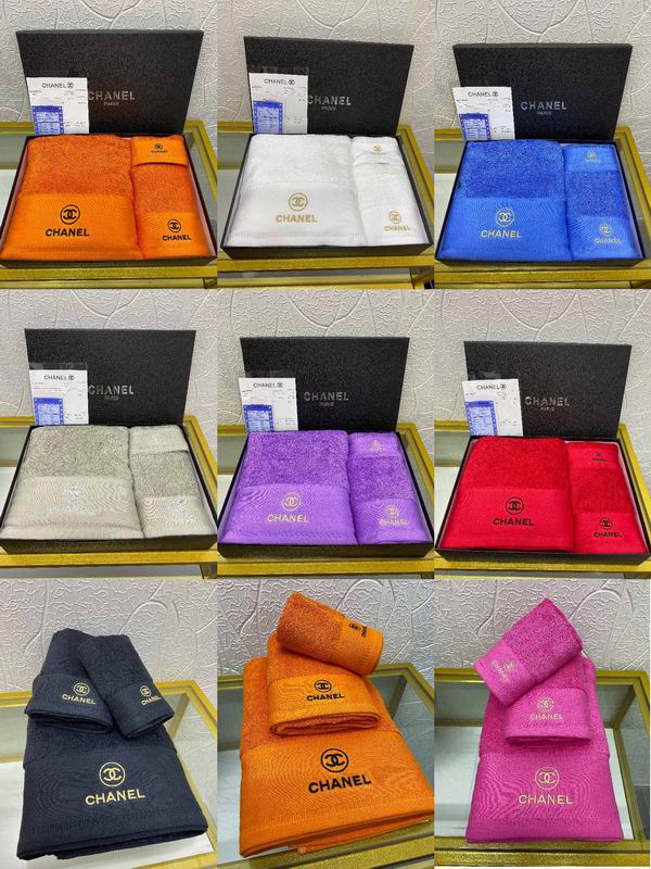 Chanel 浴巾70X140cm 毛巾40X80cm 小方巾30X30cm QY16