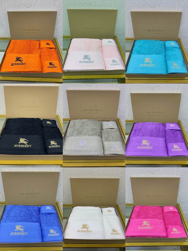 Burberry 浴巾70X140cm 毛巾40X80cm 小方巾30X30cm QY17